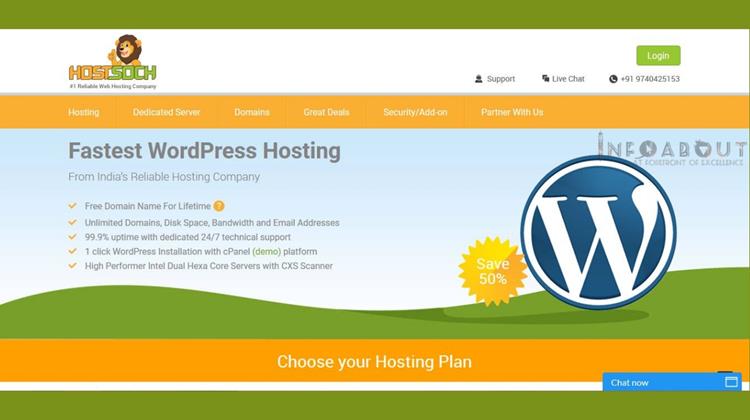 hostsoch managed wordpress hosting get 1 Free domain name forever to your WordPress blog or website host on hostsoch, Free CloudFlare CDN, 1 - Click Installer, Free Website Migration, Firewall & Malware Scan, Daily/Weekly Backups, Latest WordPress, cPanel Powered Hosting, 99.9% Uptime and free backups and WP-CLI integration