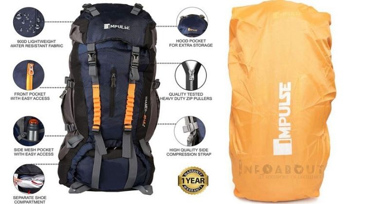 best cheap rucksack bags in india with Water resistant Comes with separate zip pocket for carrying complimentary rain cover rucksack travel bags trekking bags trolley bags